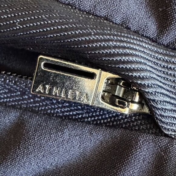 Athleta Nolita Navy Blue High Rise Elastic Waist Wide Leg Pants Size 8 Tall - Picture 11 of 14